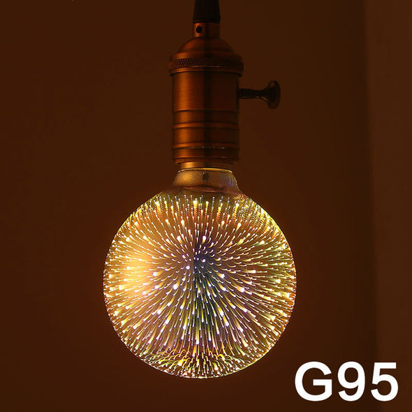 [MingBen] Led Light Bulb 3D Decoration Bulb E27 4W 220-240V Holiday Lights ST64 G95 G80 G125 A60 Novelty ChristmasLamp Lamparas