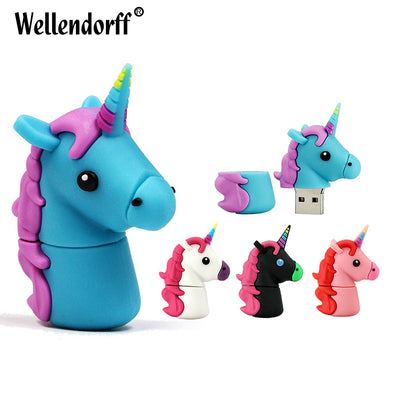 Colorful Unicorn USB Flash Drive 32GB 64GB Pendrive 16GB 8GB Waterproof Pen Drive USB 2.0 USB Stick Memory Stick USB Flash