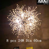 NANS vintage lights retro loft spark fireworks  Acrylic LED Pendant Light  Dining /Living Room Kitchen Light Hanging Lamps