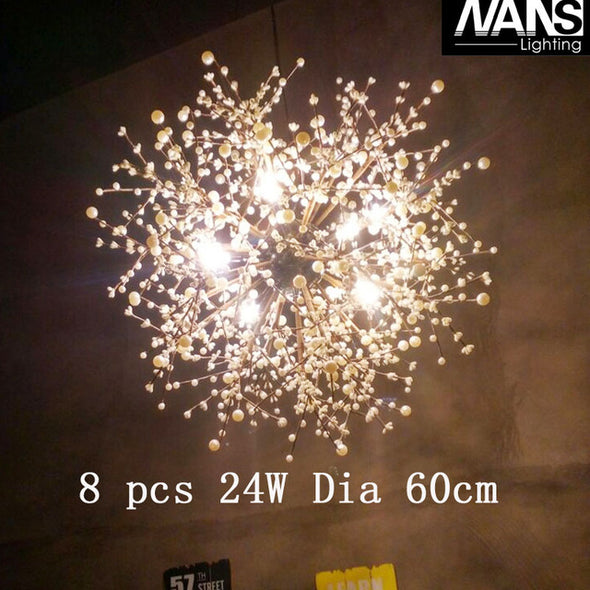 NANS vintage lights retro loft spark fireworks  Acrylic LED Pendant Light  Dining /Living Room Kitchen Light Hanging Lamps