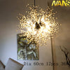 NANS vintage lights retro loft spark fireworks  Acrylic LED Pendant Light  Dining /Living Room Kitchen Light Hanging Lamps