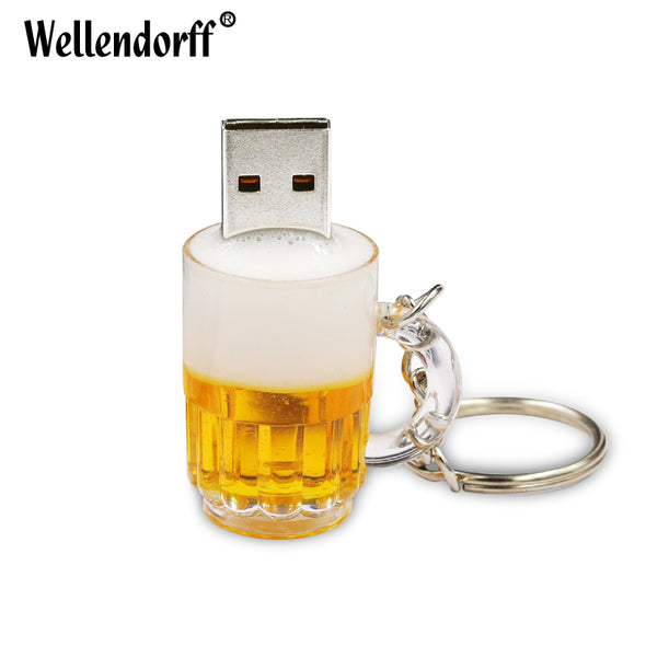 Wholesale Beer Cup USB Flash Drive 4GB 8GB 16GB 32GB 64GB Pendrive Waterproof Pen Drive USB 2.0 USB Stick Memory Stick