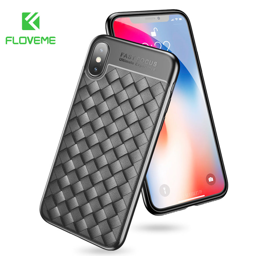 FLOVEME Woven Soft Case For iPhone X 10 Silicone Cool Phone Case