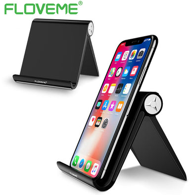 FLOVEME Universal Phone Holder Stand For iPhone 8 X Mobile Phones Tablet PC Folding Shaft Adjustable Table Holder Phone Support