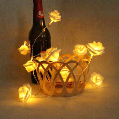 LED String Lights 2M 5M 10M Wedding Rose 3*AA Battery Holiday Decoration Lightings Rosa LED Guirlande Lumineuse