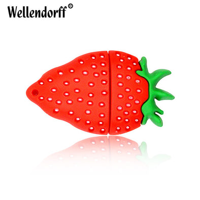 Fruit Design Strawberry & Watermelon Pendrive USB Flash Drive 64GB 32GB 16GB 8GB 4GB Pen Drive USB 2.0 Memory Stick U Disk