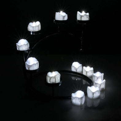 24pcs/Set White Led Candle Tea Light Flicker Battery Operated Flameless Candles Tealight for WeddingParty Decorative Gifts