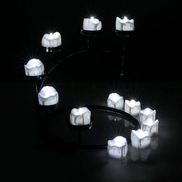 24pcs/Set White Led Candle Tea Light Flicker Battery Operated Flameless Candles Tealight for WeddingParty Decorative Gifts